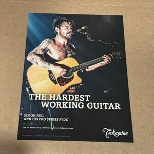 Simon Neil - Takamine Guitars - 2014 Print Advertisement